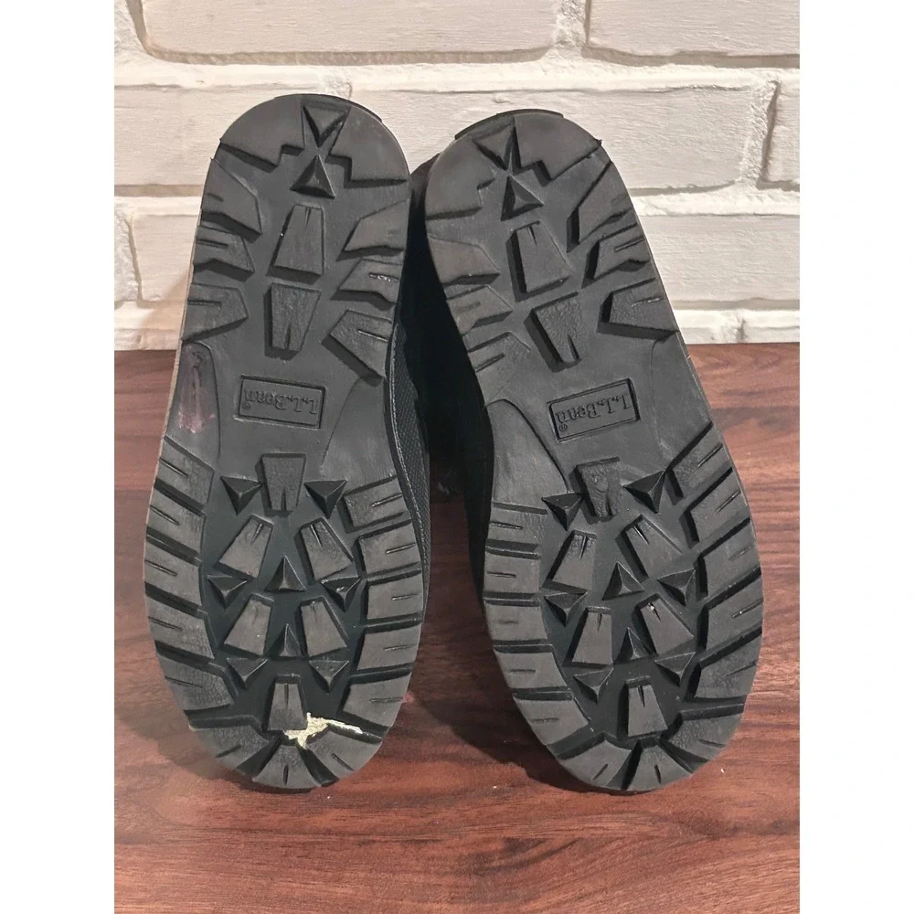 LL Bean Kids Snow‎ Boots Black Reflective Winter Waterproof Outdoor Pics 4 Size